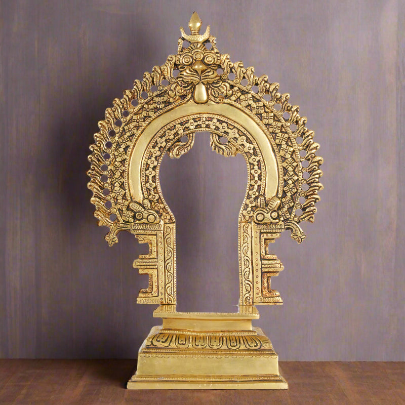 Ornate Brass Prabhavali Arch – Divine Elegance
