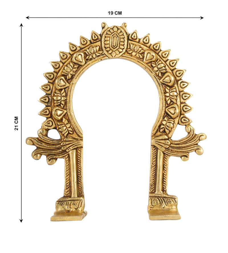 Petite Brass Prabhavali with Lotus & Ornate Motifs