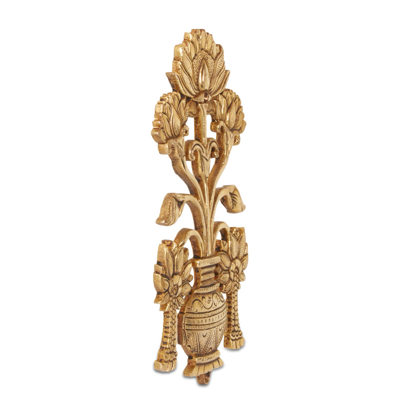 Handcrafted Floral Motif Brass Wall Decor