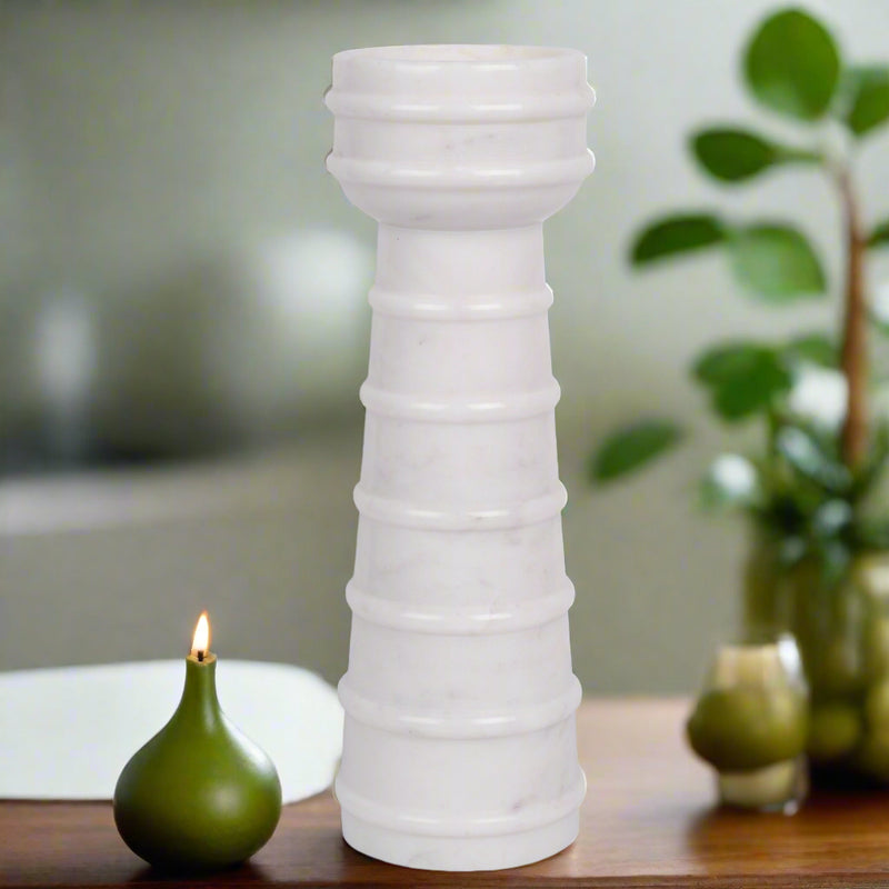 Sleek Marble Candle Holder – Modern Elegance