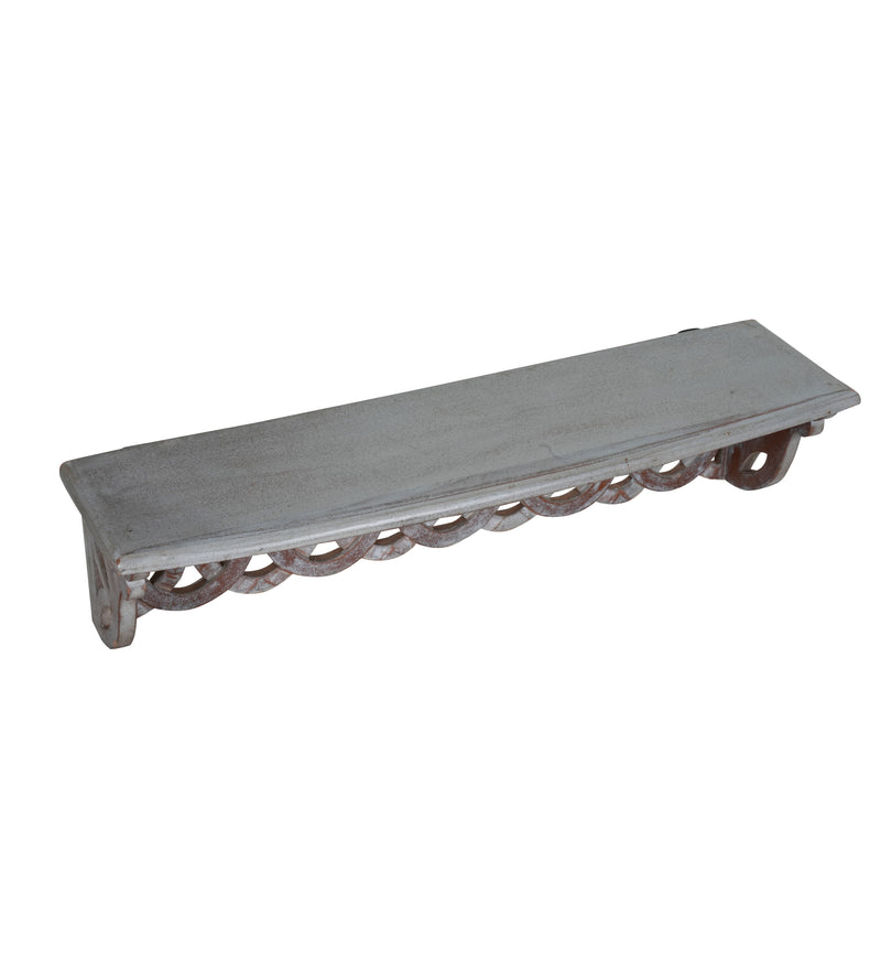 Handcrafted Rajasthani Wooden Wall Shelf – Functional Art with Intricate Detailing