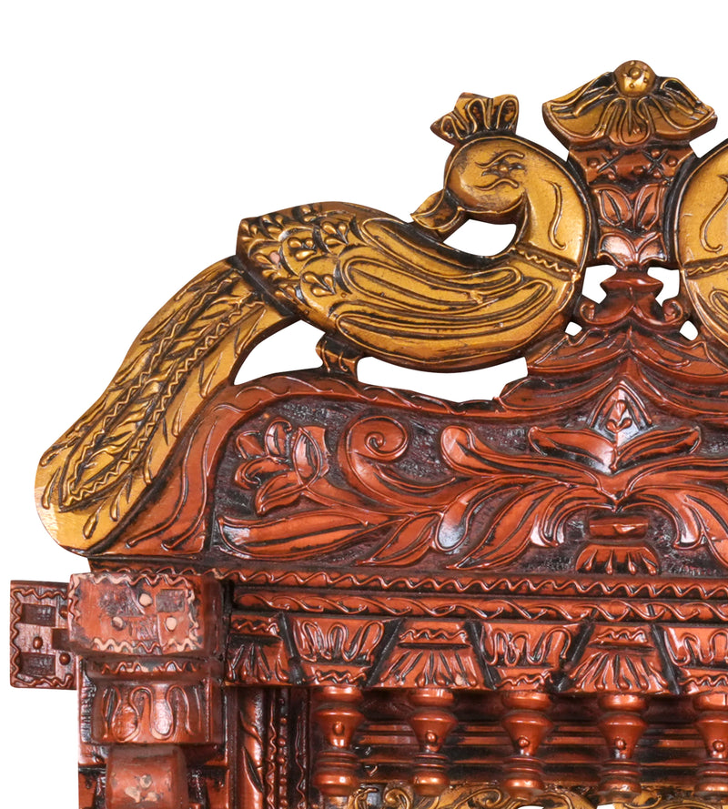 Handcrafted Rajasthani Wooden Decorative Photo Frame (Jharoka) – Beautiful Intricate Carved Design for Home Décor