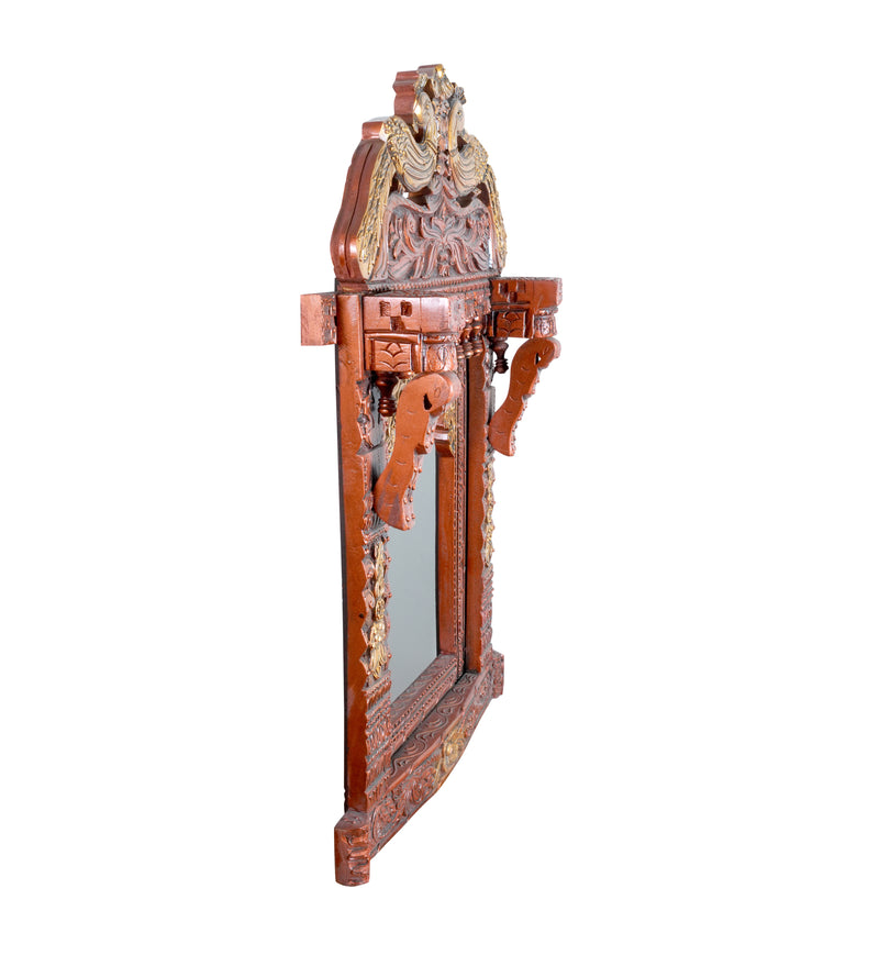 Handcrafted Rajasthani Wooden Decorative Photo Frame (Jharoka) – Beautiful Intricate Carved Design for Home Décor
