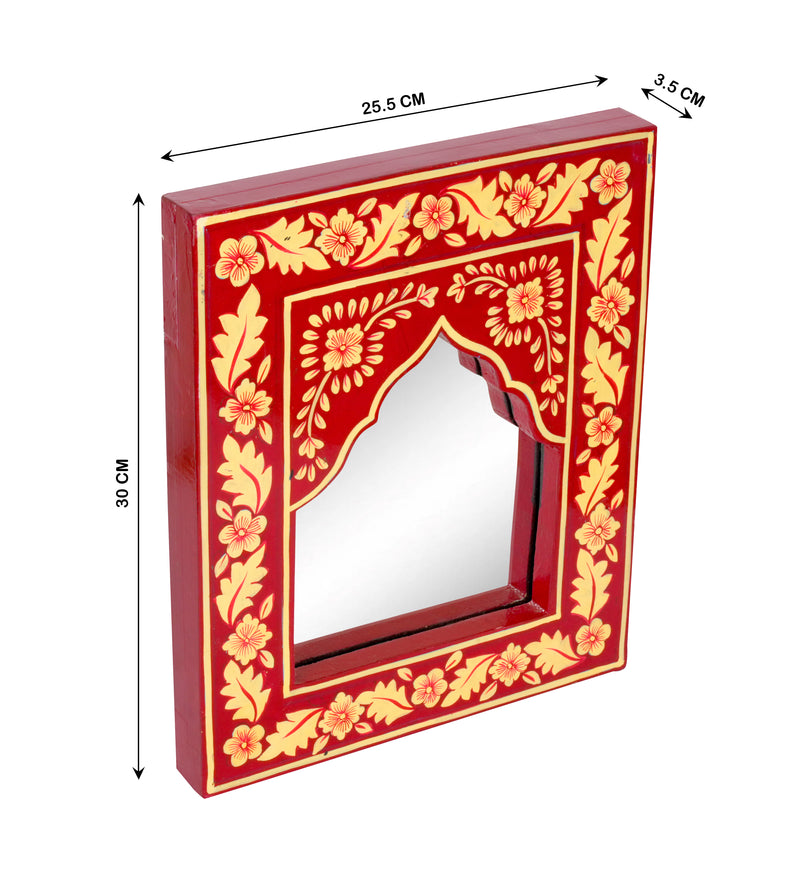 Jharokha-Inspired Hand-Painted Mirror