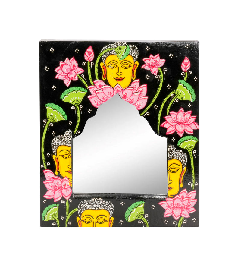 Jharokha-Inspired Hand-Painted Mirror