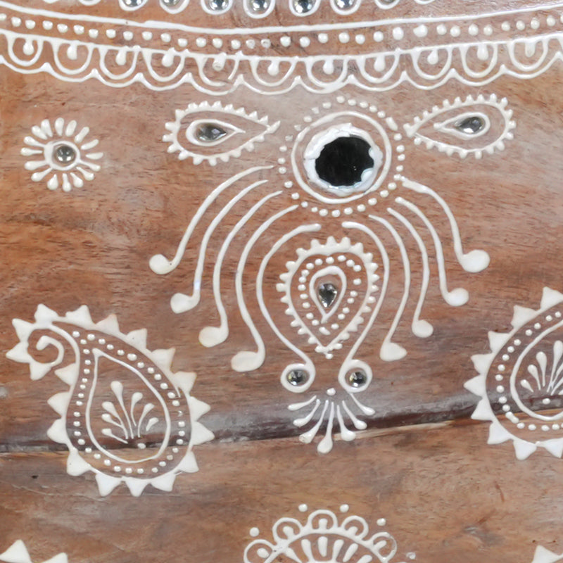 Handcrafted Rajasthani Wooden Elephant Sculpture – Intricate Detailing