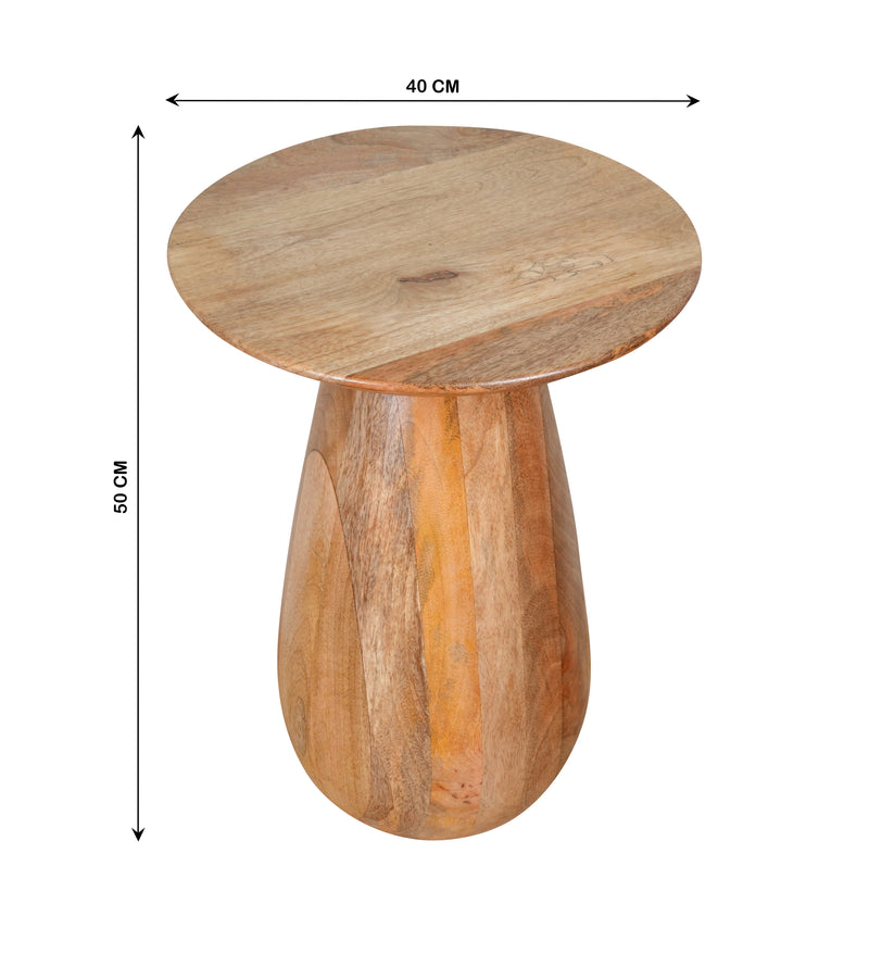 Handcrafted Rajasthani Wooden Side Table – Minimalist Design