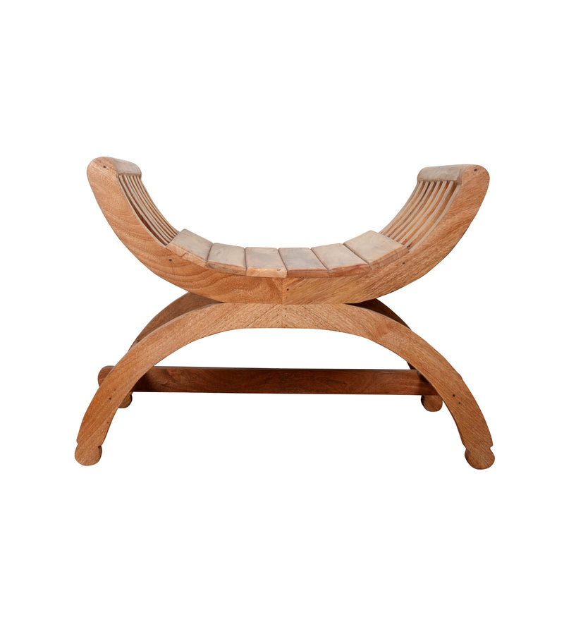 Handcrafted Rajasthani Wooden Stool/Ottoman – Rustic Charm