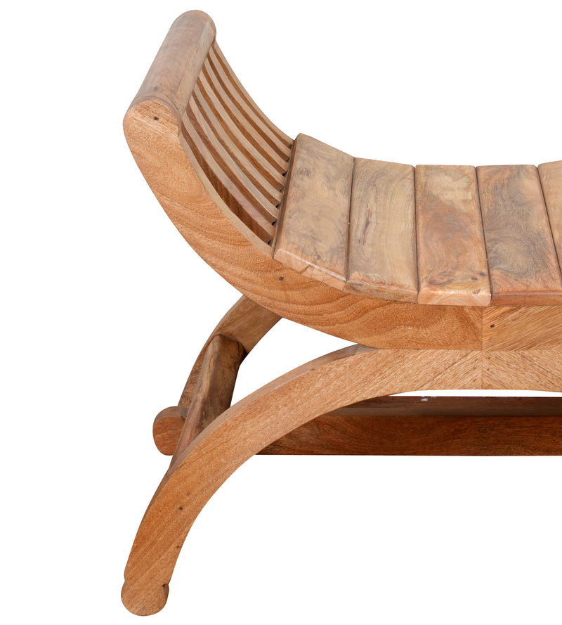 Handcrafted Rajasthani Wooden Stool/Ottoman – Rustic Charm