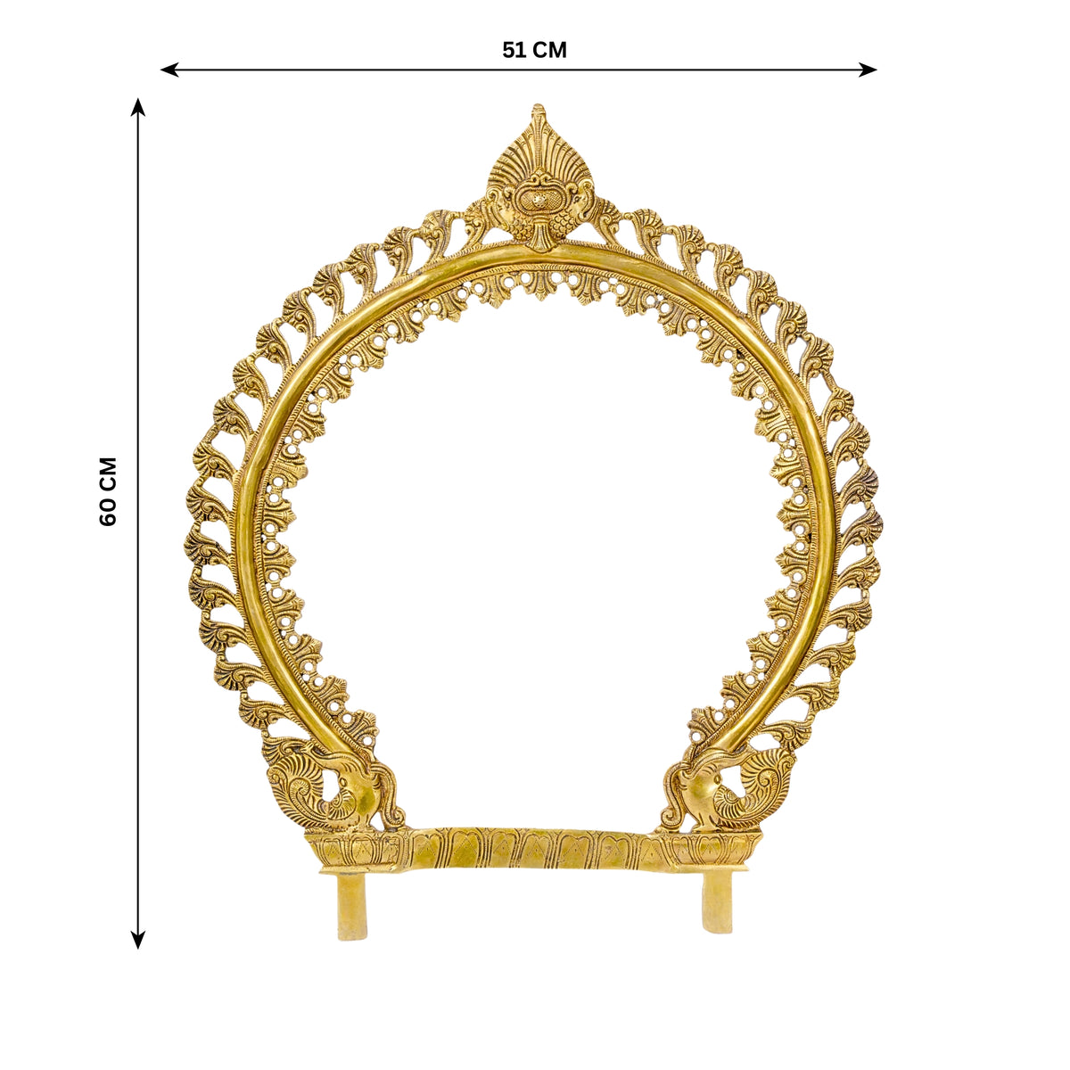 Handcrafted Indian Brass Prabhavali Arch | Traditional Idol Frame for Sacred Spaces
