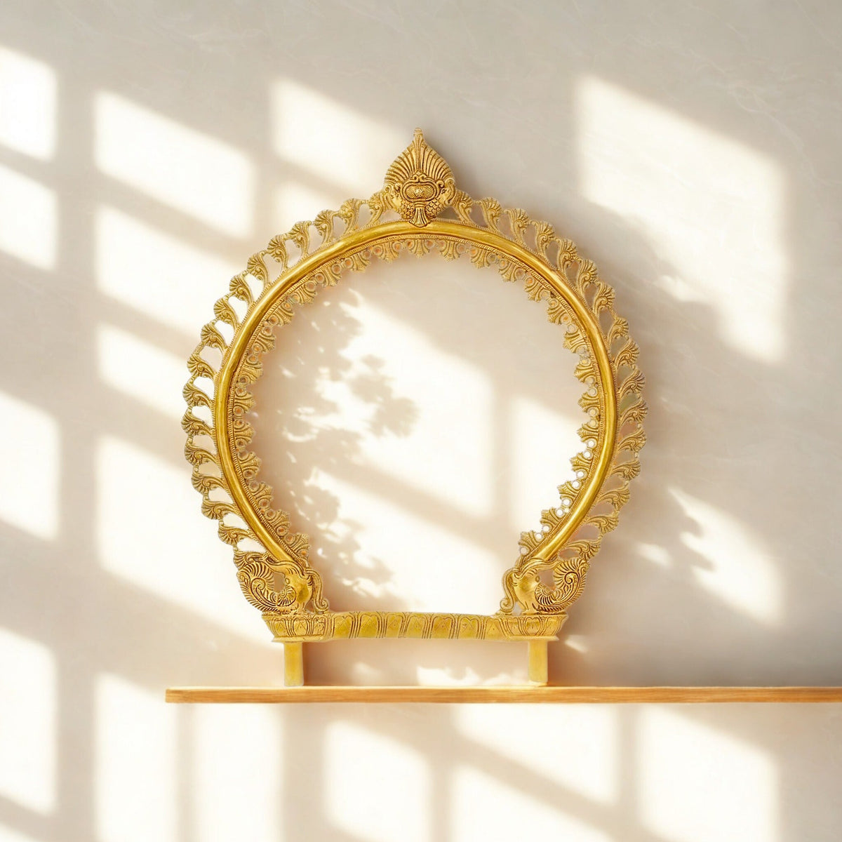 Handcrafted Indian Brass Prabhavali Arch | Traditional Idol Frame for Sacred Spaces
