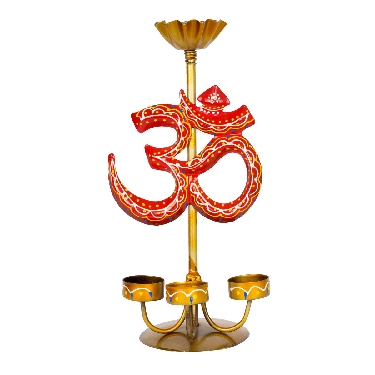 Handcrafted Metal Om Candle Holders – Spiritual and Elegant Decor