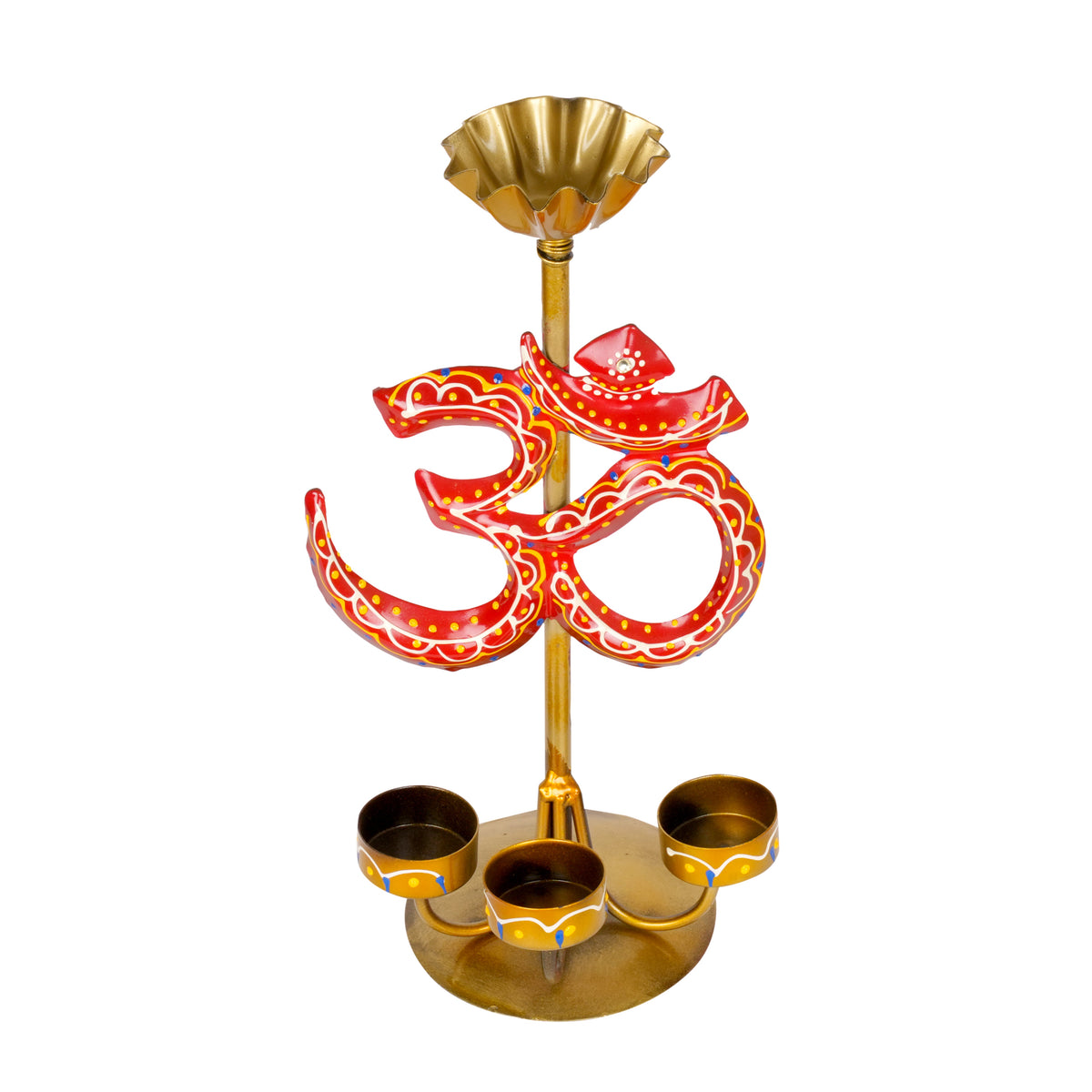 Handcrafted Metal Om Candle Holders – Spiritual and Elegant Decor