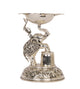 Elephant of Light: Silver-Coated Brass Diya (Oil Lamp)