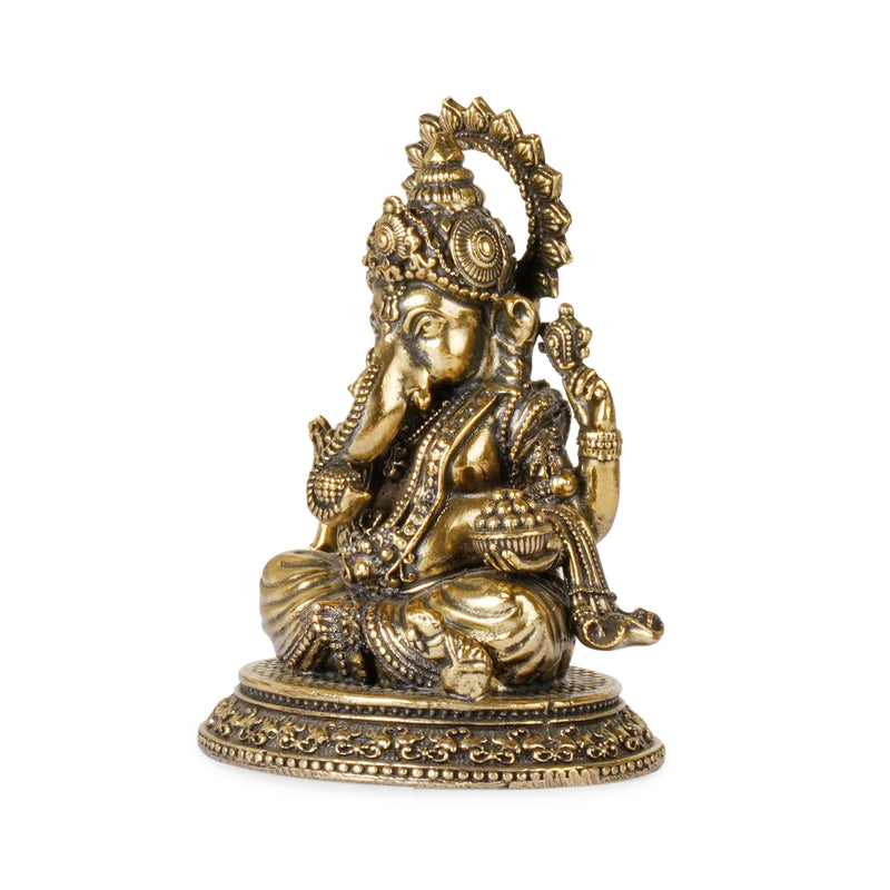 Timeless Blessings: Handcrafted Bronze Ganesha Idol