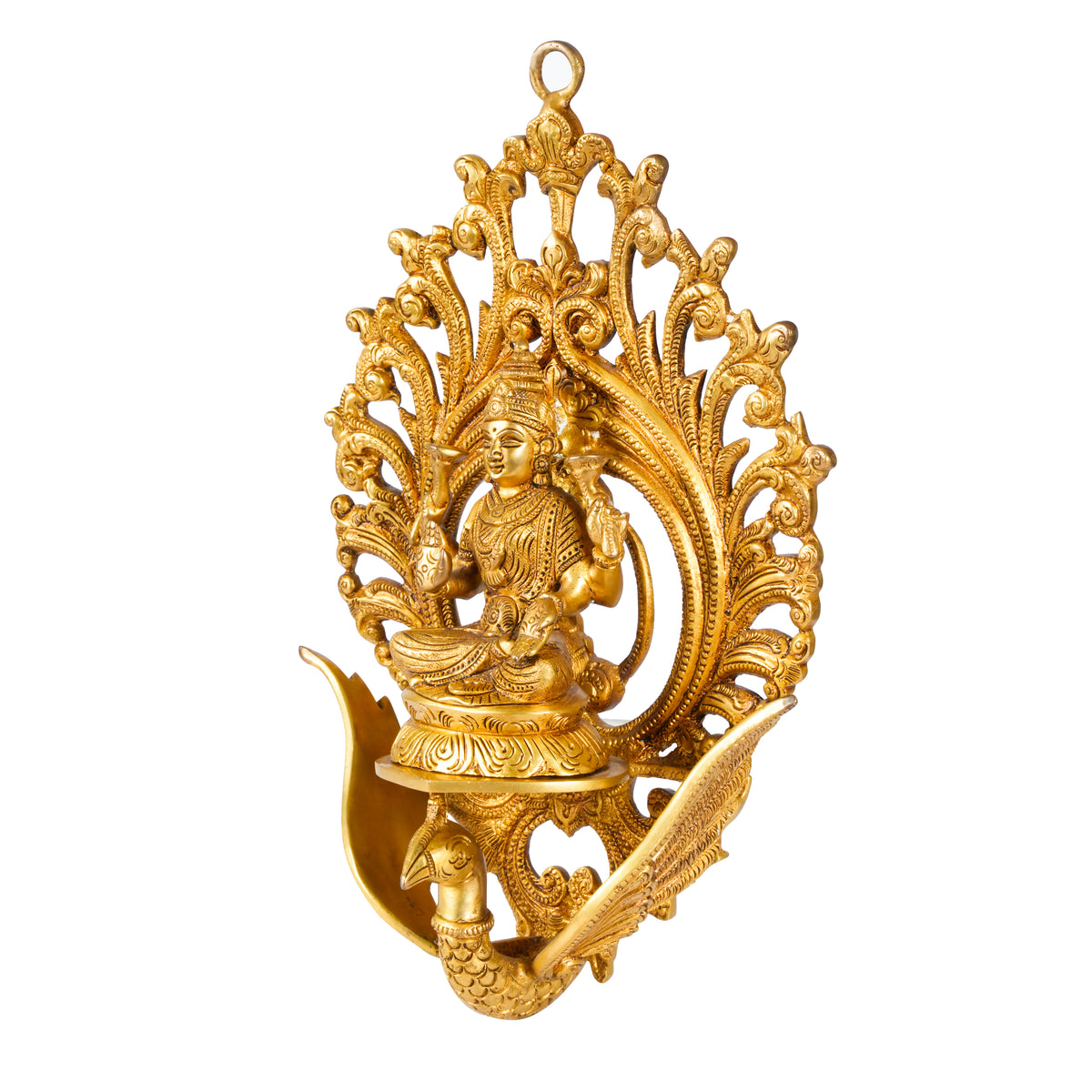 Auspicious Abundance: Handcrafted Brass Lakshmi Wall Hanging