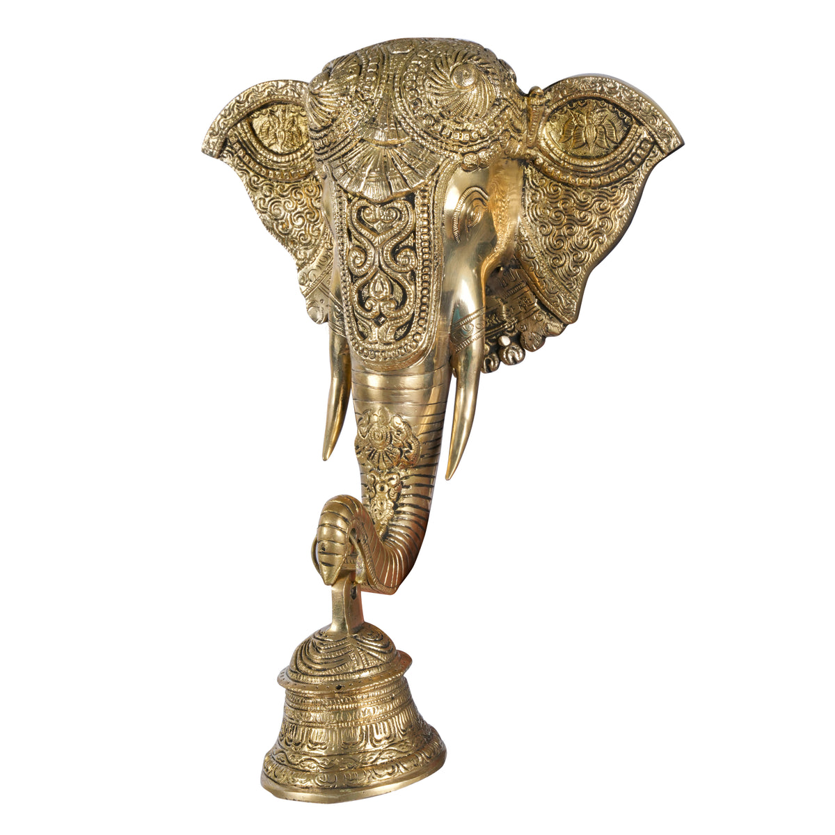 Brass Elephant Head Hanging Bell – A Statement of Grandeur