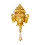 Auspicious Beginnings: Handcrafted Brass Ganesha Face Wall Hanging with Bell