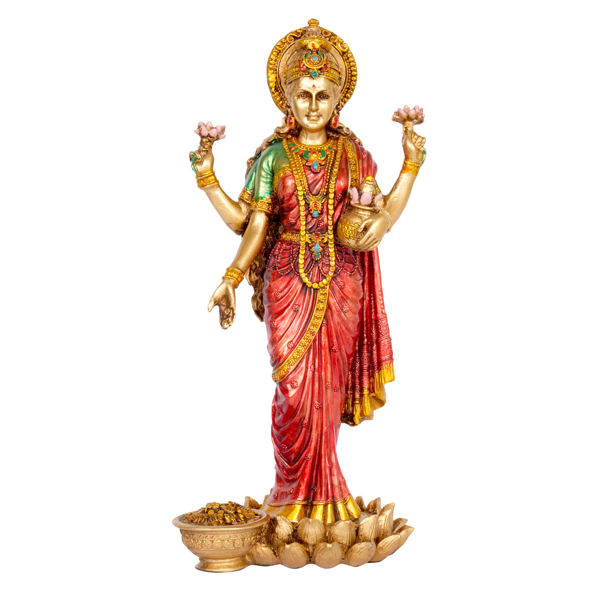Divine Abundance: Handcrafted Resin Goddess Lakshmi Idol