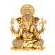 Divine Might: Handcrafted Brass Ganesha Idol with Trishul