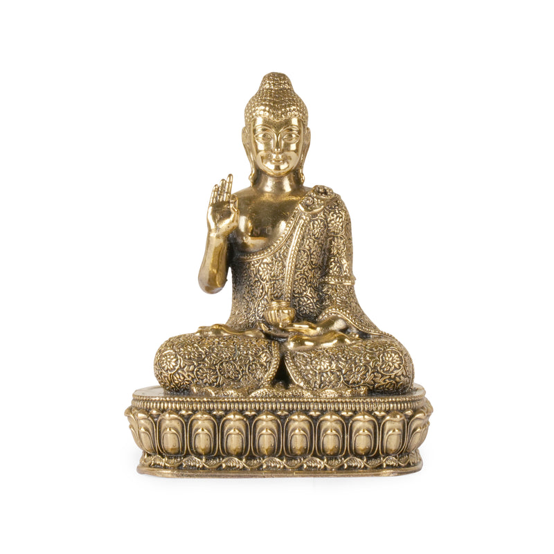 Spiritual Home Decor - Brass Buddha Statue for Peace and Protection