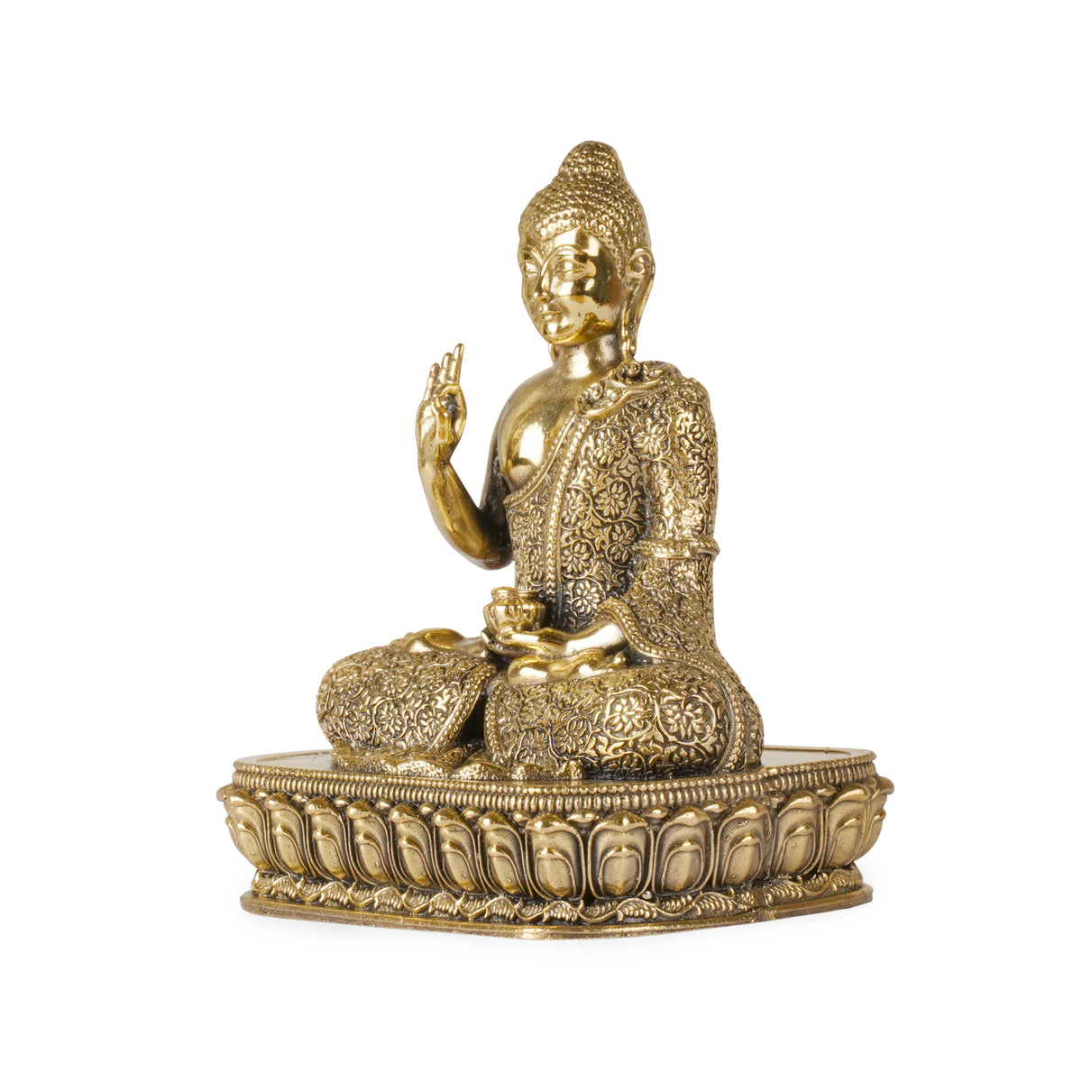 Spiritual Home Decor - Brass Buddha Statue for Peace and Protection