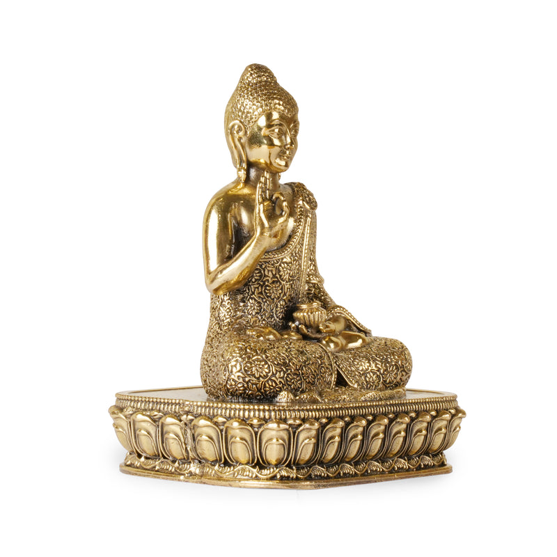 Spiritual Home Decor - Brass Buddha Statue for Peace and Protection