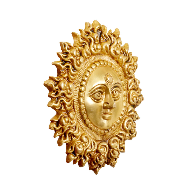 Traditional Indian Brass Sun Wall Art for Home & Garden