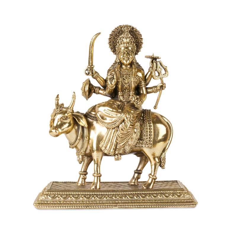 Handcrafted Brass Goddess Shailputri Idol | Navdurga Statue