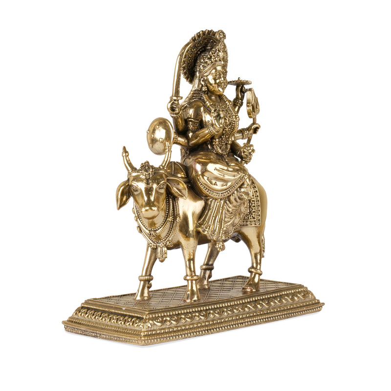 Handcrafted Brass Goddess Shailputri Idol | Navdurga Statue