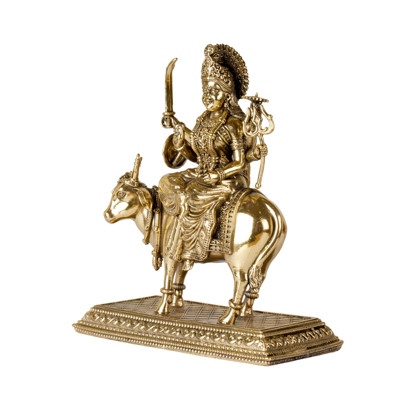 Handcrafted Brass Goddess Shailputri Idol | Navdurga Statue