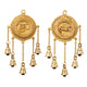 Handcrafted Brass Shubh Labh Wall Hanging Pair with Bells