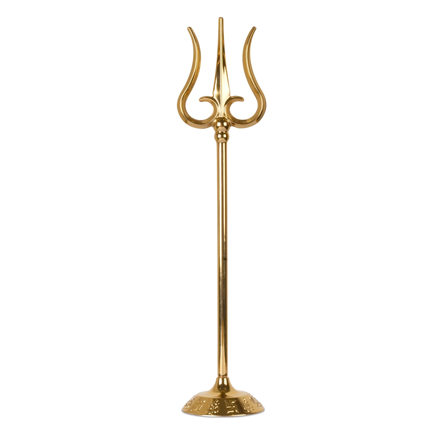 Handcrafted Brass Trishul with Stand | Lord Shiva Trident