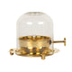 Handcrafted Brass Akhand Diya with Glass Chimney | Windproof Deepak