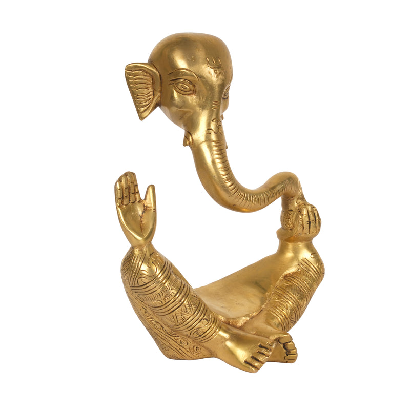 Handcrafted Abstract Brass Ganesha Idol | Contemporary Minimalist Vinayaka