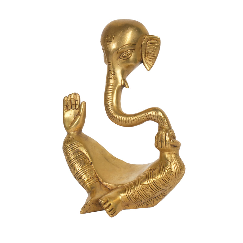 Handcrafted Abstract Brass Ganesha Idol | Contemporary Minimalist Vinayaka