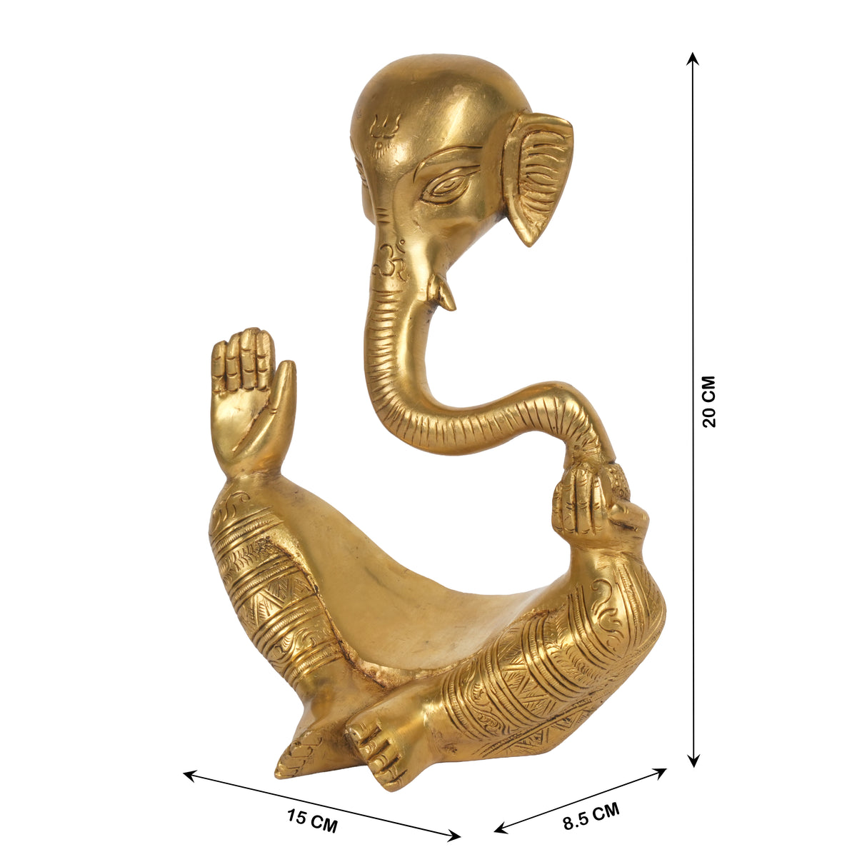 Handcrafted Abstract Brass Ganesha Idol | Contemporary Minimalist Vinayaka