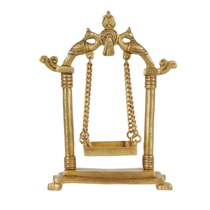 Rare Antique Brass Krishna Jhula | Traditional Bal Gopal Ritual Swing