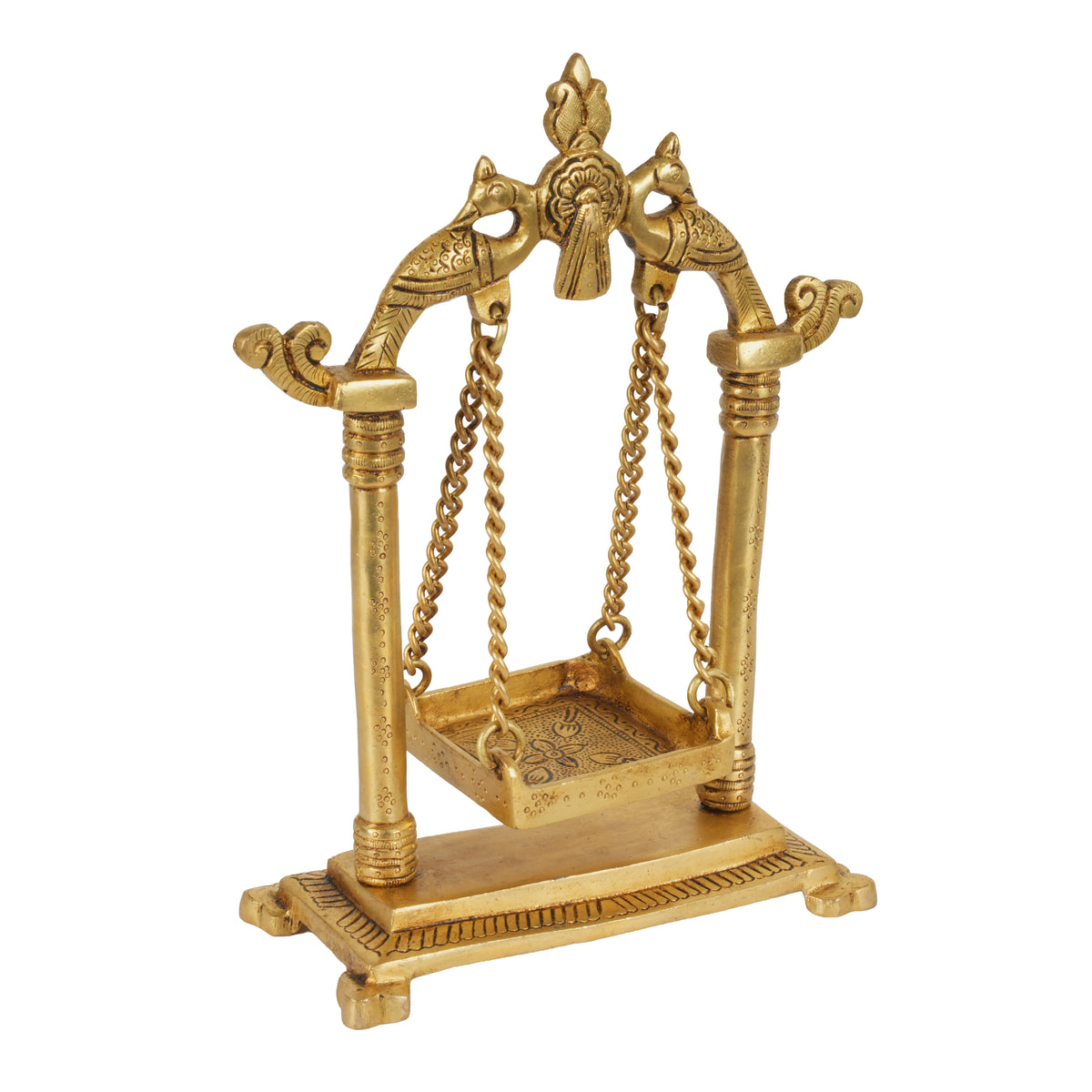 Rare Antique Brass Krishna Jhula | Traditional Bal Gopal Ritual Swing