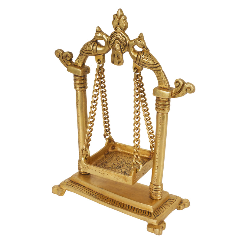 Rare Antique Brass Krishna Jhula | Traditional Bal Gopal Ritual Swing