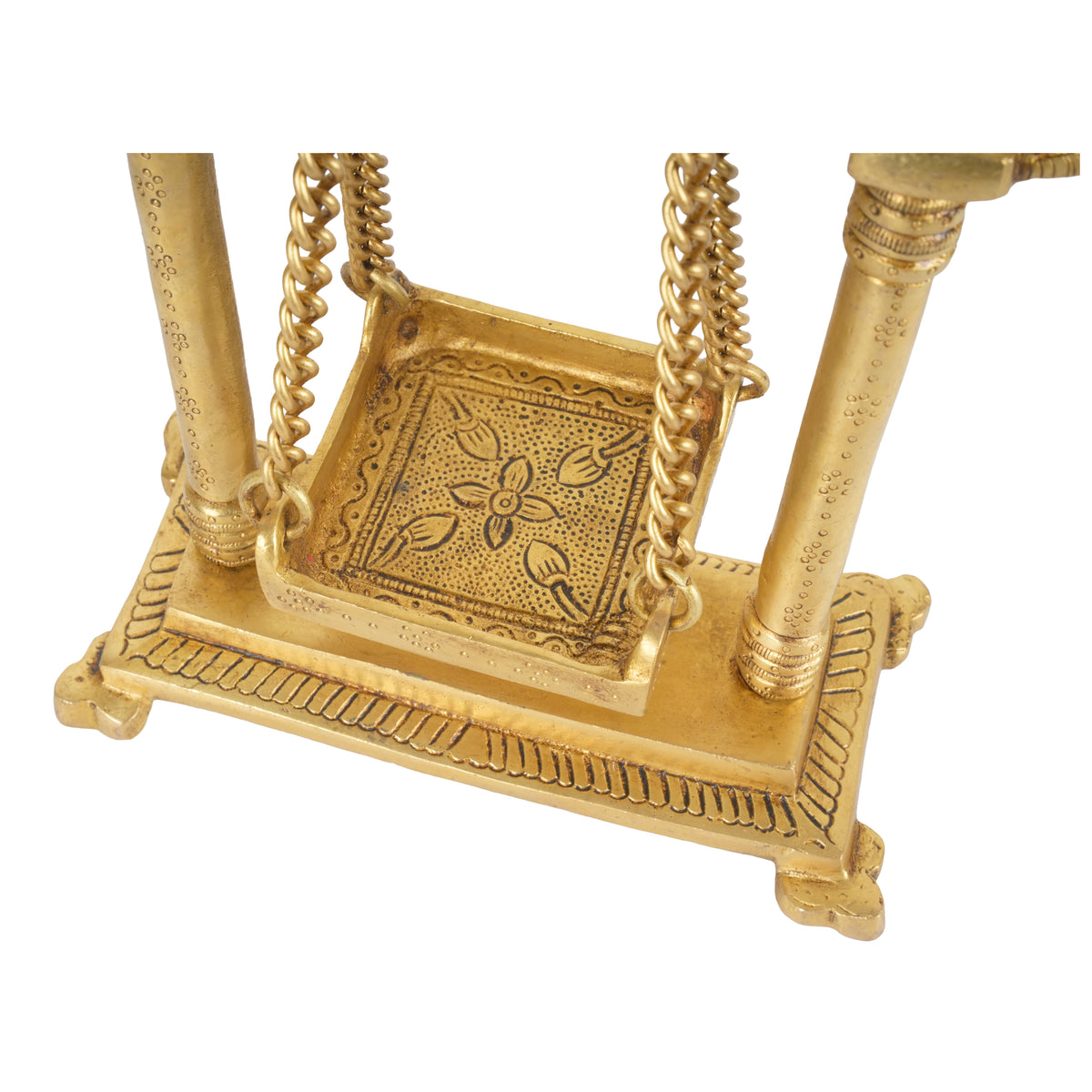 Rare Antique Brass Krishna Jhula | Traditional Bal Gopal Ritual Swing
