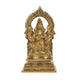 Heavy Brass Ganesha Idol with Arch (Prabhavali) | Ornate Seated Murti