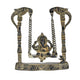 Antique Finish Ganesha on Swing Statue (Jhula) | Decorative Metal Idol