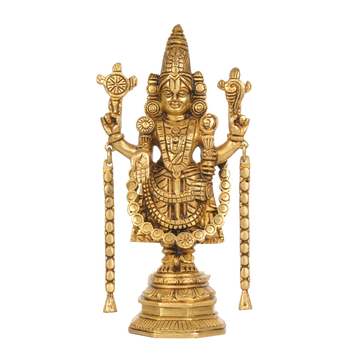 Handcrafted Brass Lord Balaji Tirupati Statue | Venkateswara Mandir Idol