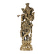 Antique Finish Lord Krishna Idol (Standing) Playing Flute on Lotus Base