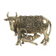 Handcrafted Brass Kamdhenu Cow and Calf Statue | Wish-Fulfilling Surabhi Idol