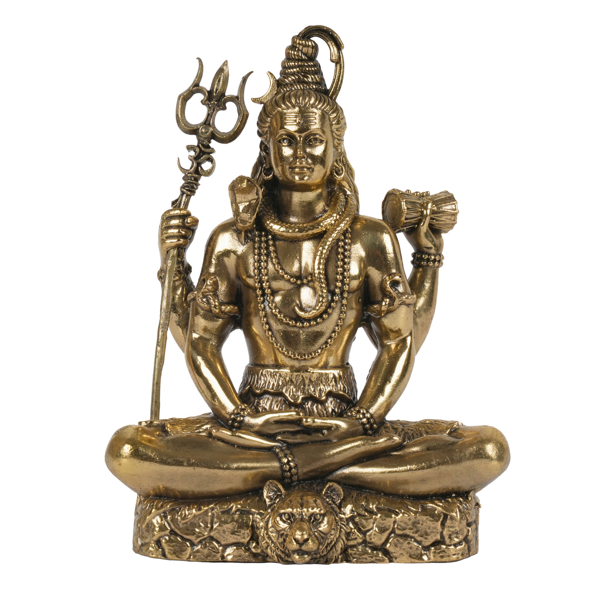 Handcrafted Brass Lord Shiva Statue | Meditating Mahadev Dhyana Mudra Idol