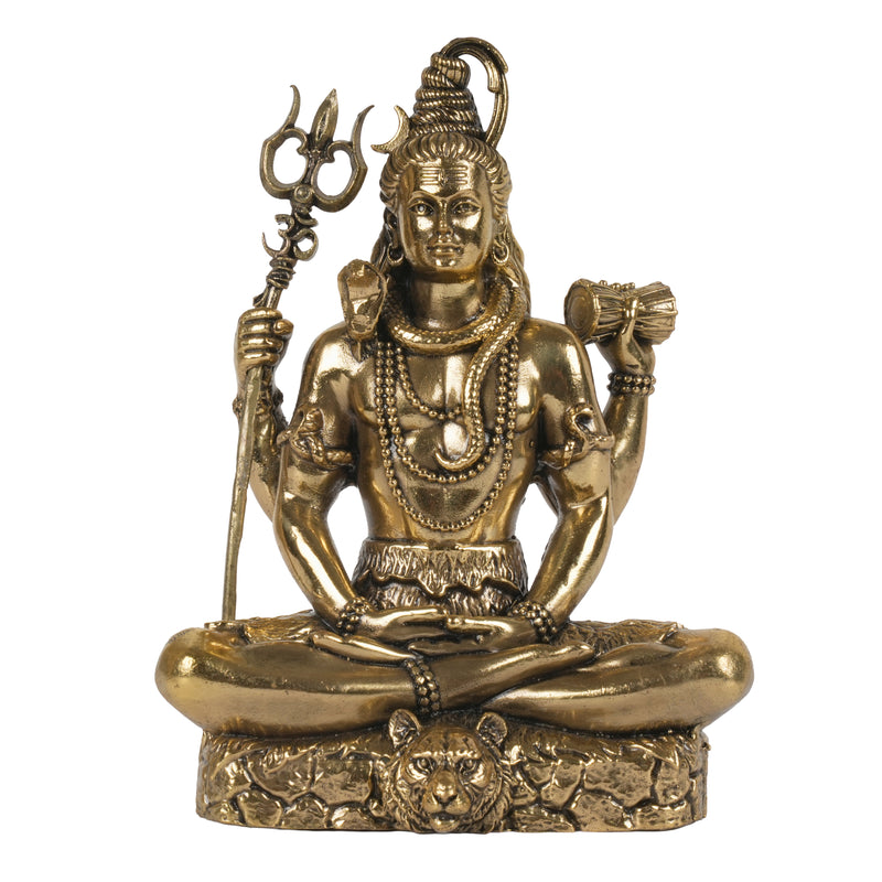 Handcrafted Brass Lord Shiva Statue | Meditating Mahadev Dhyana Mudra Idol