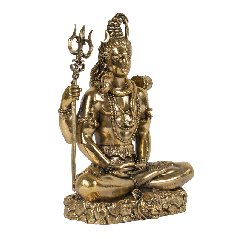 Handcrafted Brass Lord Shiva Statue | Meditating Mahadev Dhyana Mudra Idol