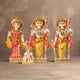 The Divine Court: Hand-Painted Crimson & Gold Ram Darbar Idol Set